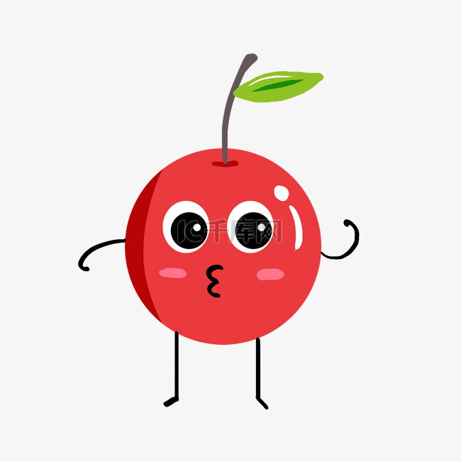 卡通可爱拟人水果樱桃