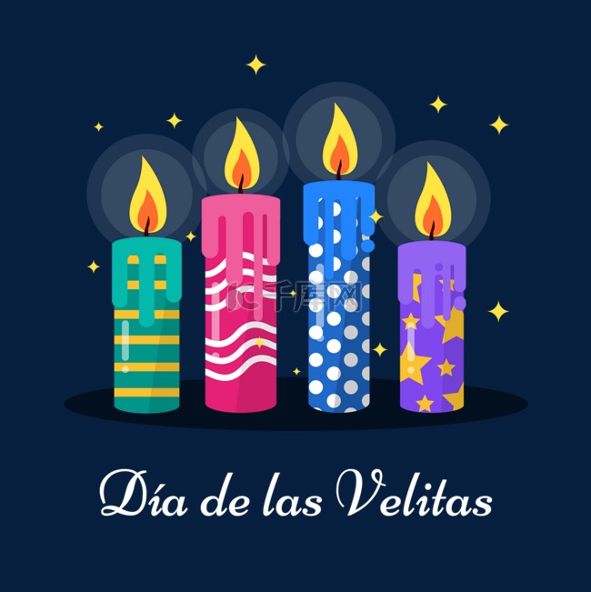 dia de las velitas波点蜡烛