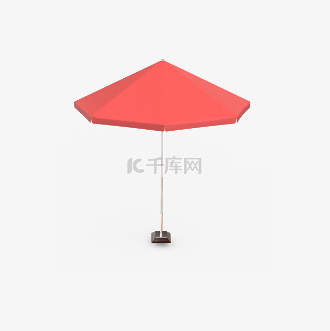红遮阳伞