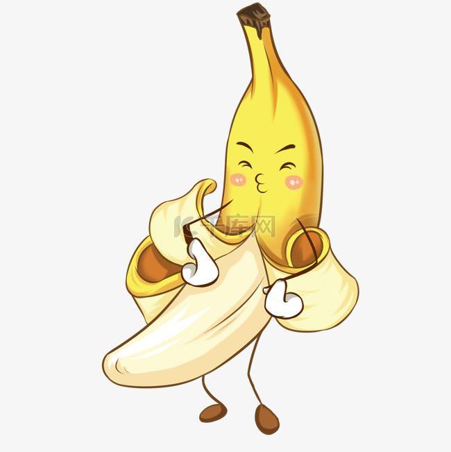 卡通拟人水果香蕉
