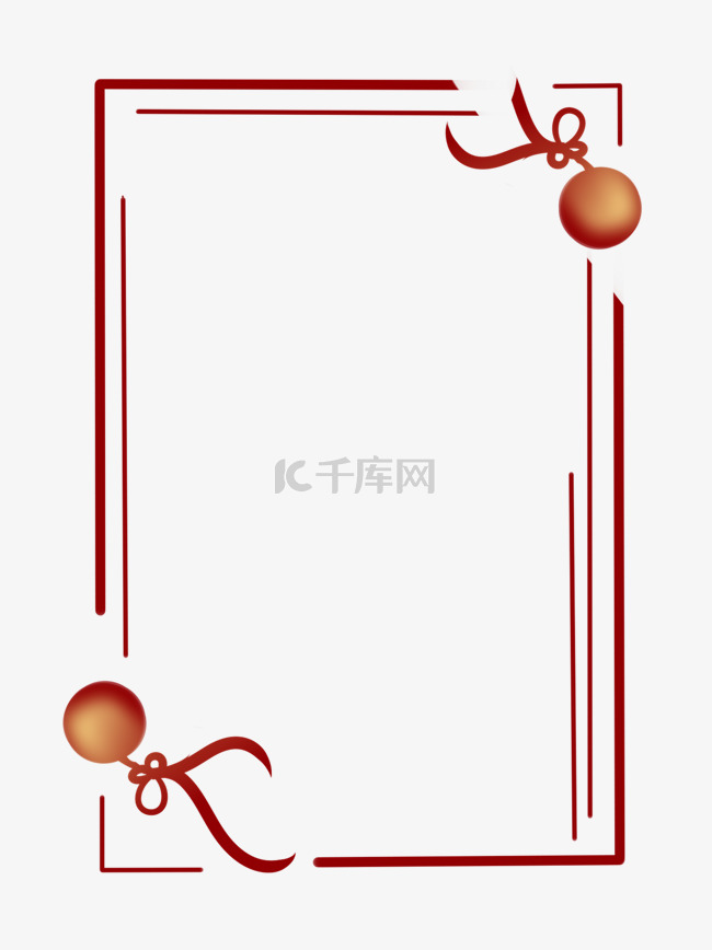 中国风古典红色装饰边框
