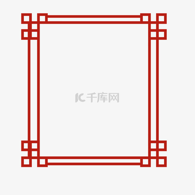 红色方格新年边框