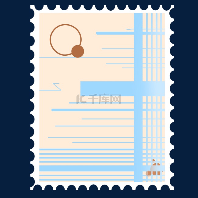 一张邮寄邮票