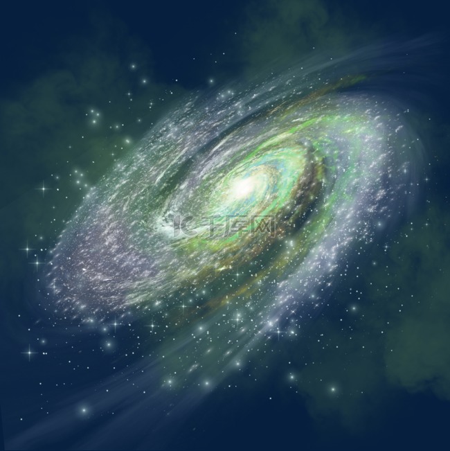 绿色渐变螺旋galaxy星系