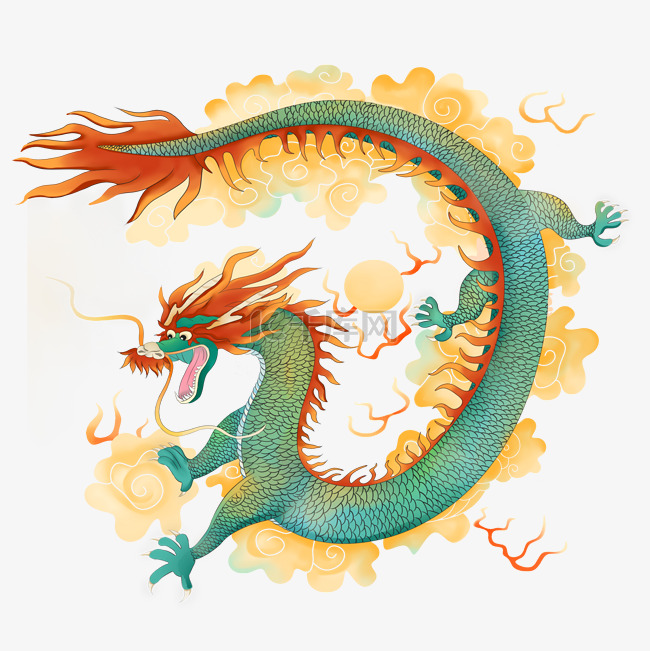 中国古典神龙神兽华丽