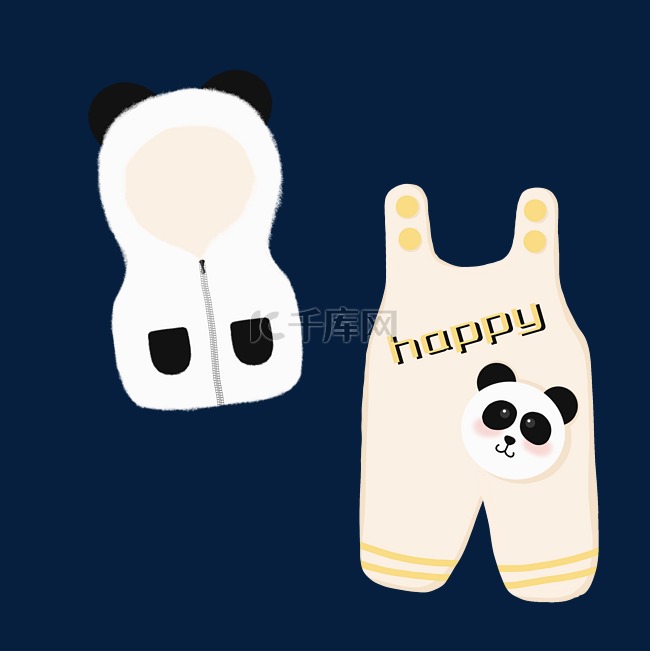儿童熊猫睡衣
