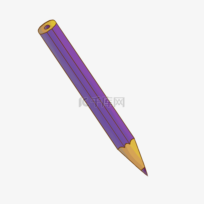 装饰紫色铅笔插图
