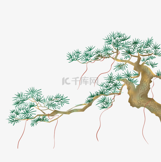古典松树中国风