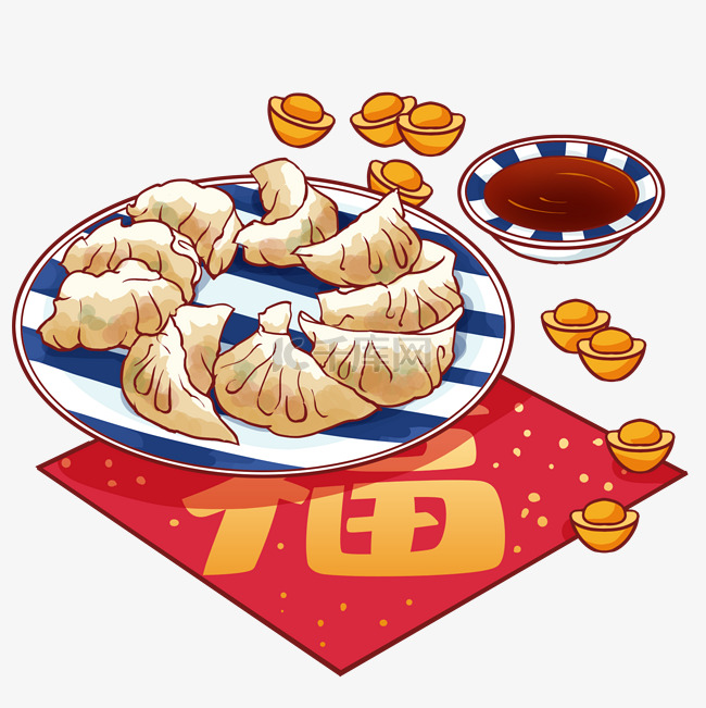 冬至新年饺子团圆