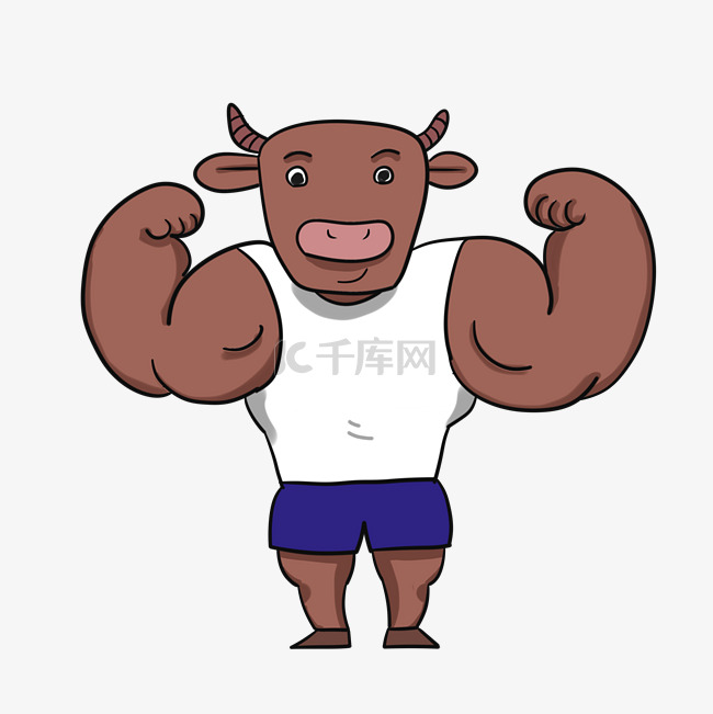 肌肉发达健壮老牛