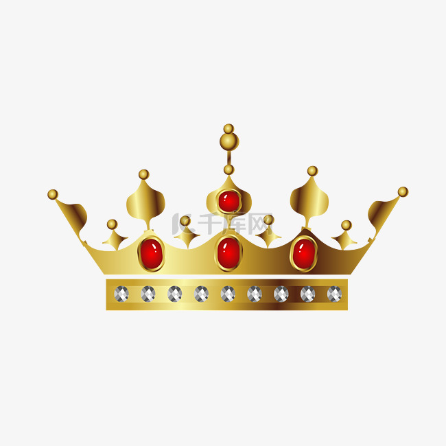 红宝石金色皇冠