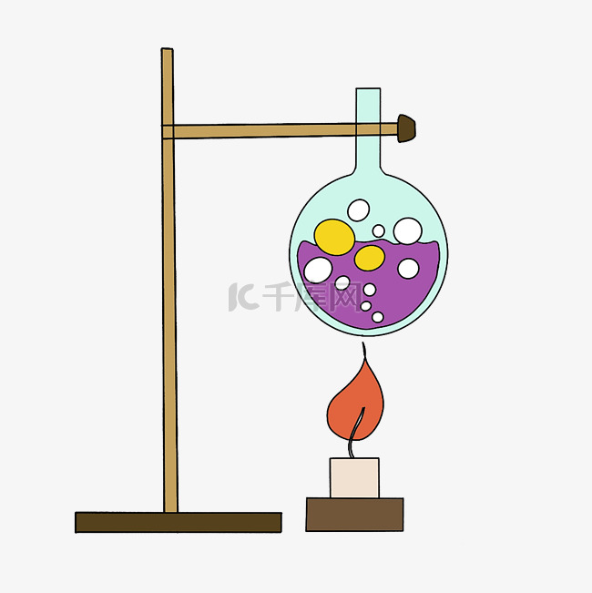 化学加热实验插画