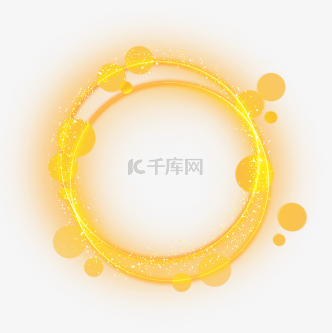颗粒感黄色环形透明感太阳光效