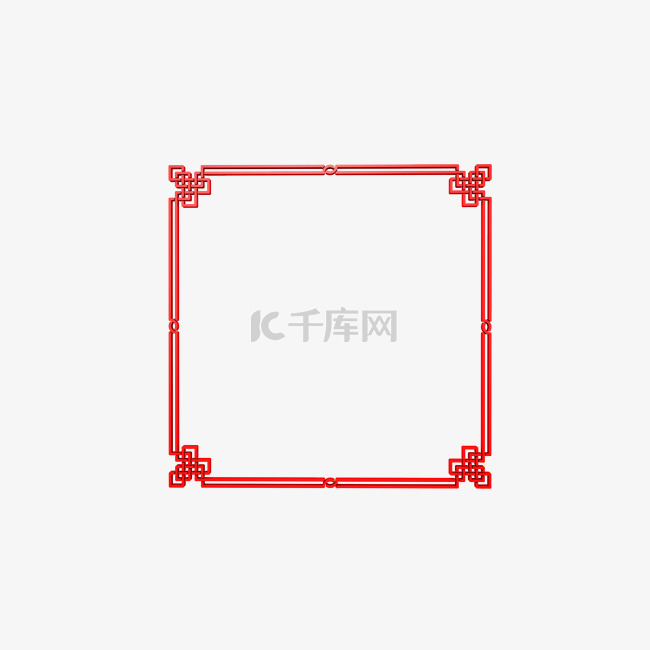 C4D春节红色中国风边框