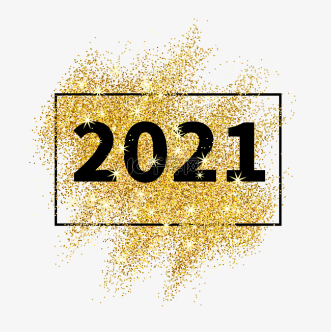 2021金粉黑色边框元素