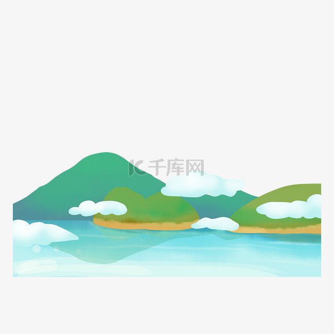 湿地小河山坡