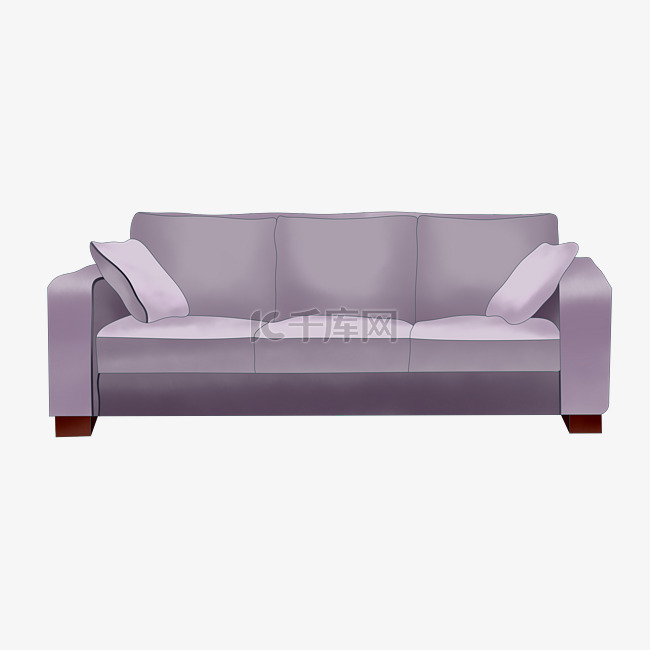长沙发的家具插画