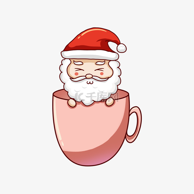 在杯子里的圣诞老人