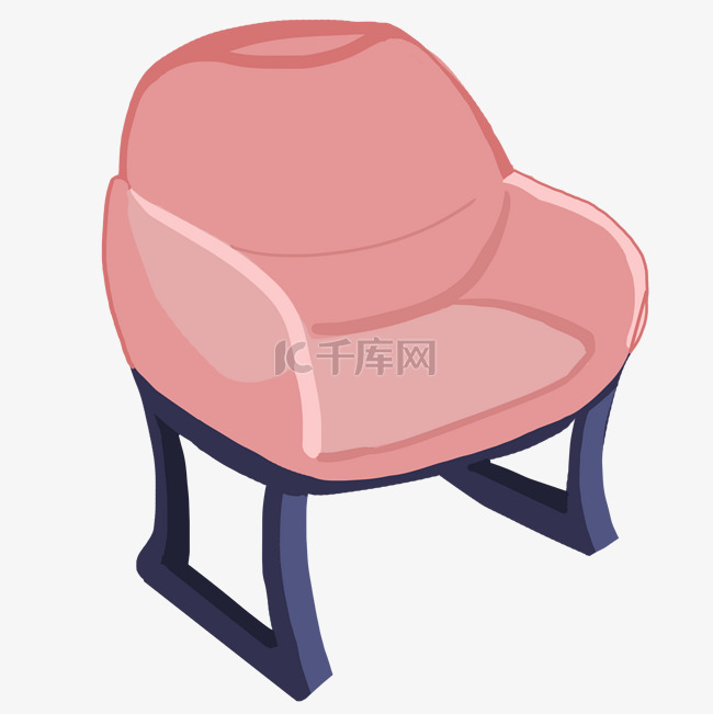 粉色图案椅子插图