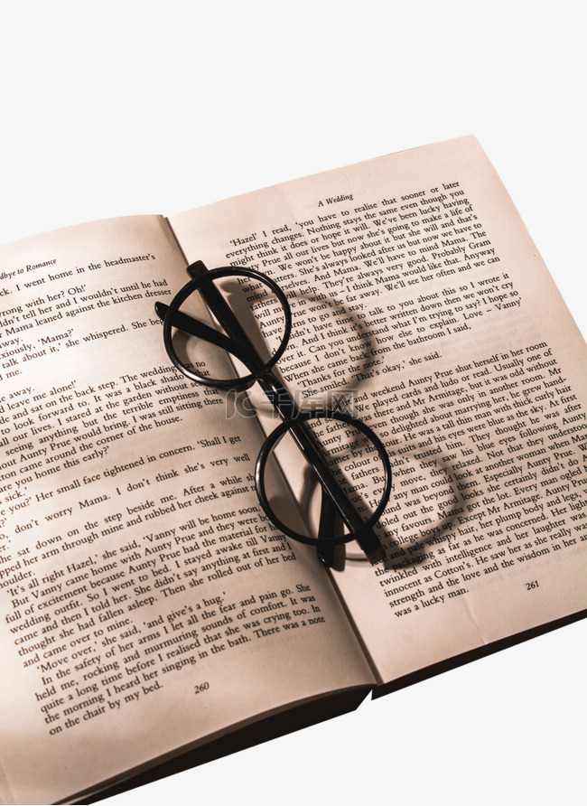 英文书上的眼镜框