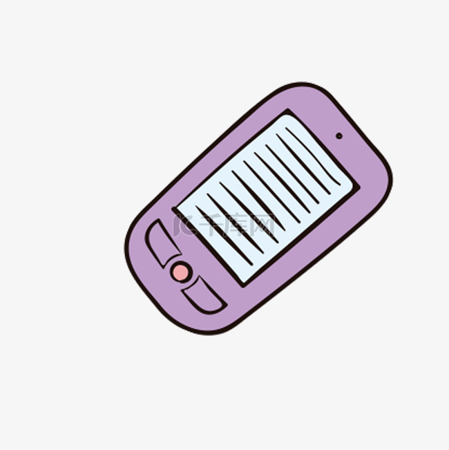 紫色的手机免抠图