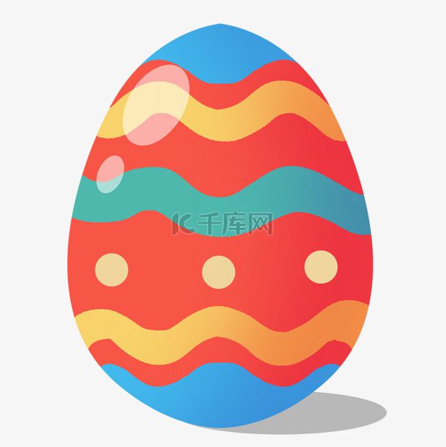 可爱彩色复活节鸡蛋