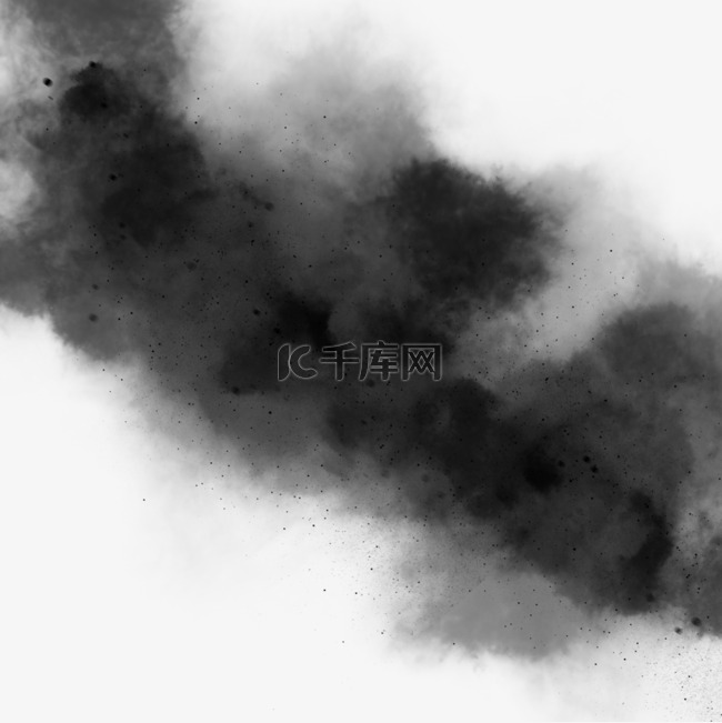 黑色创意感手绘烟雾元素