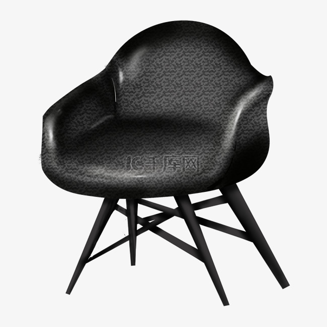 黑色的椅子装饰插画