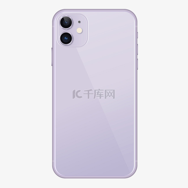苹果手机iPhone11背面紫色
