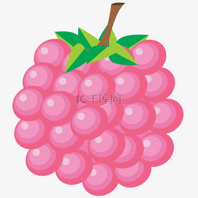 粉色的美食水果卡通