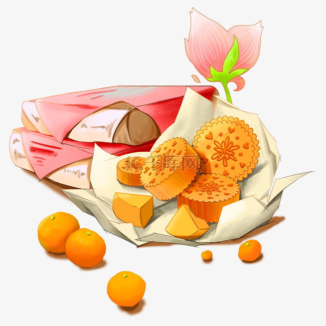 中秋节水果月饼