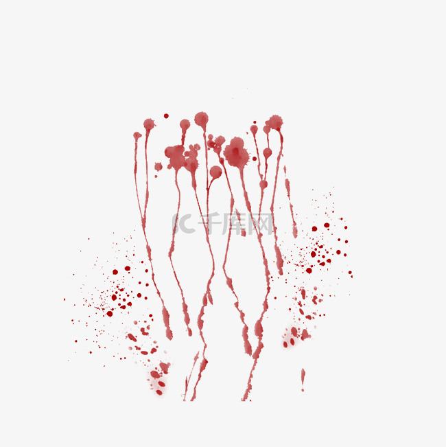 流淌血液红色血迹