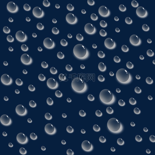 大颗粒水珠雨滴水泡滴落透明雨滴