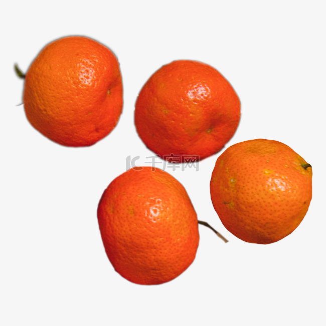 四个橘子水果果子