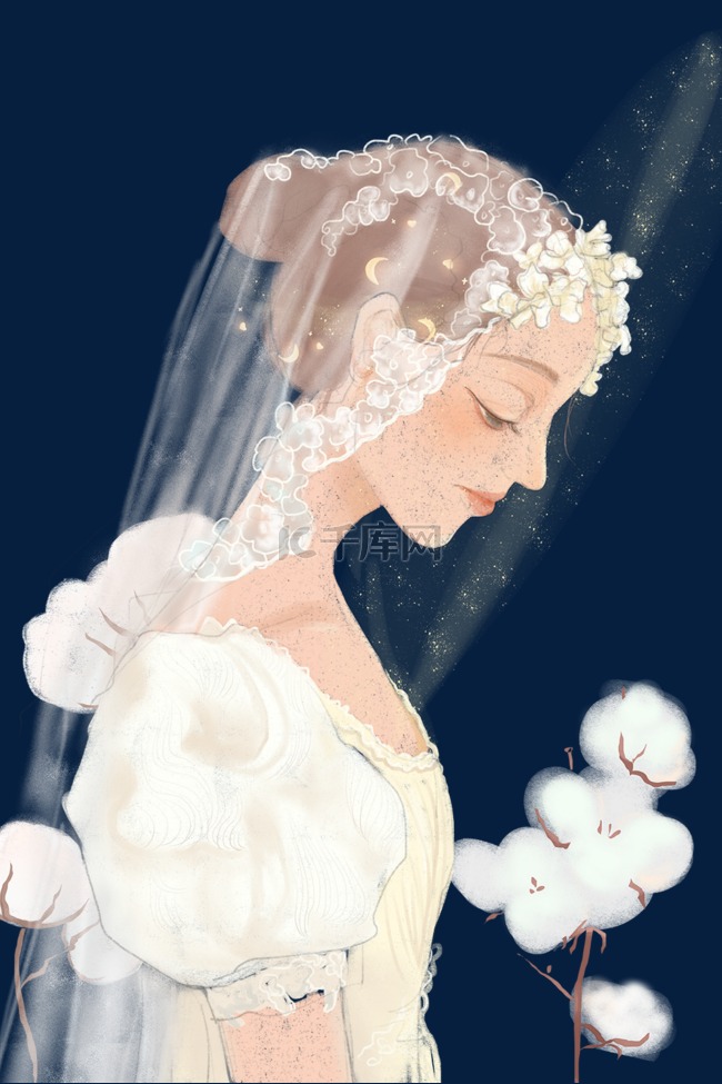 手拿鲜花的新娘