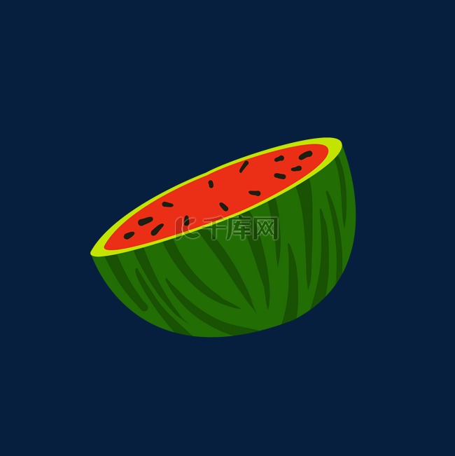 半个西瓜水果