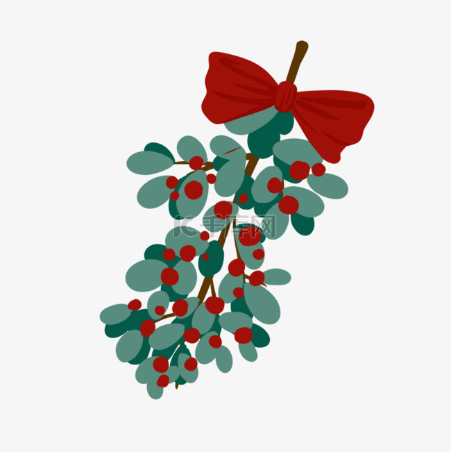 枝干树枝圣诞果实圣诞mistletoe