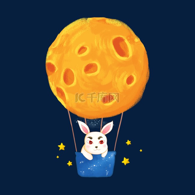 中秋热气球月兔登月