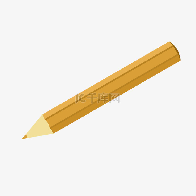 创意黄色线条铅笔装饰