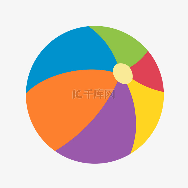 夏日沙滩排球元素