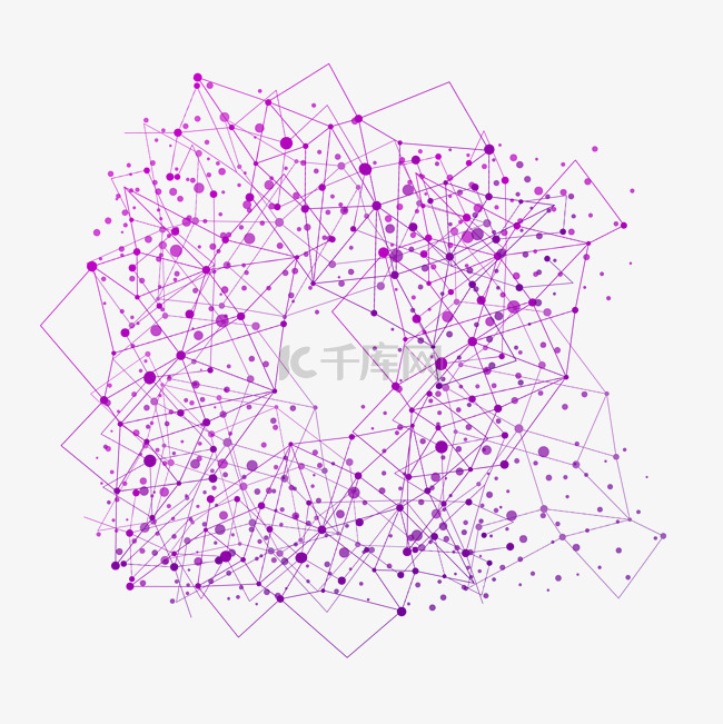 紫色渐变扁平智能科技密集科技感
