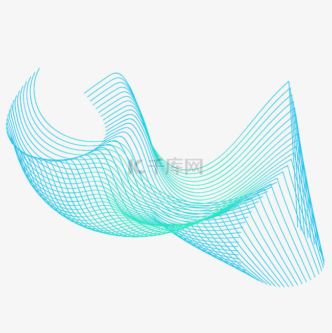 蓝色科技网格线条