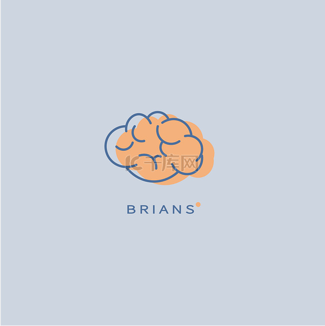 大脑logo图标设计