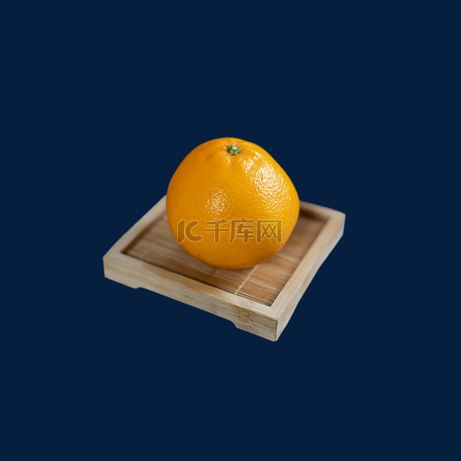 一颗成熟的柑橘摄影图片