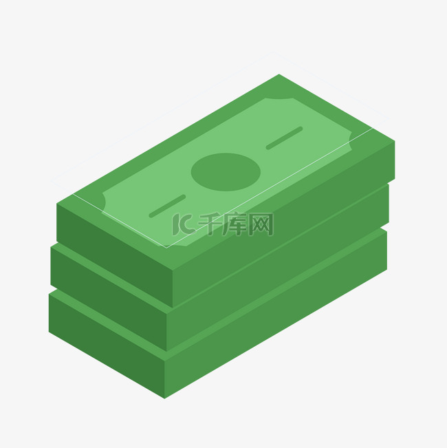 绿色纸币元素