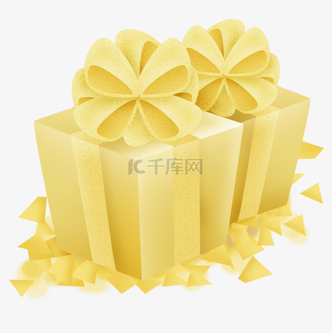 金色节日礼物盒