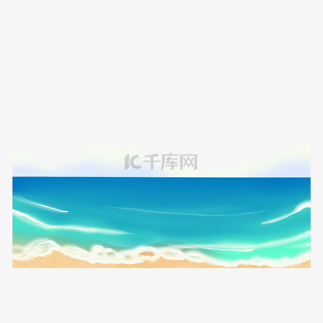 海浪海滩水浪岸边