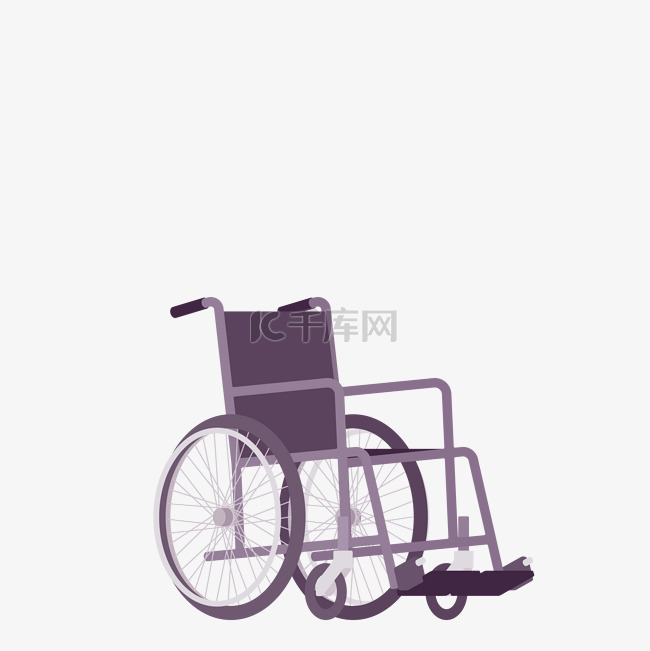 灰色的轮椅免抠图