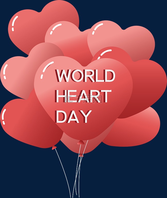 世界心脏日爱心气球