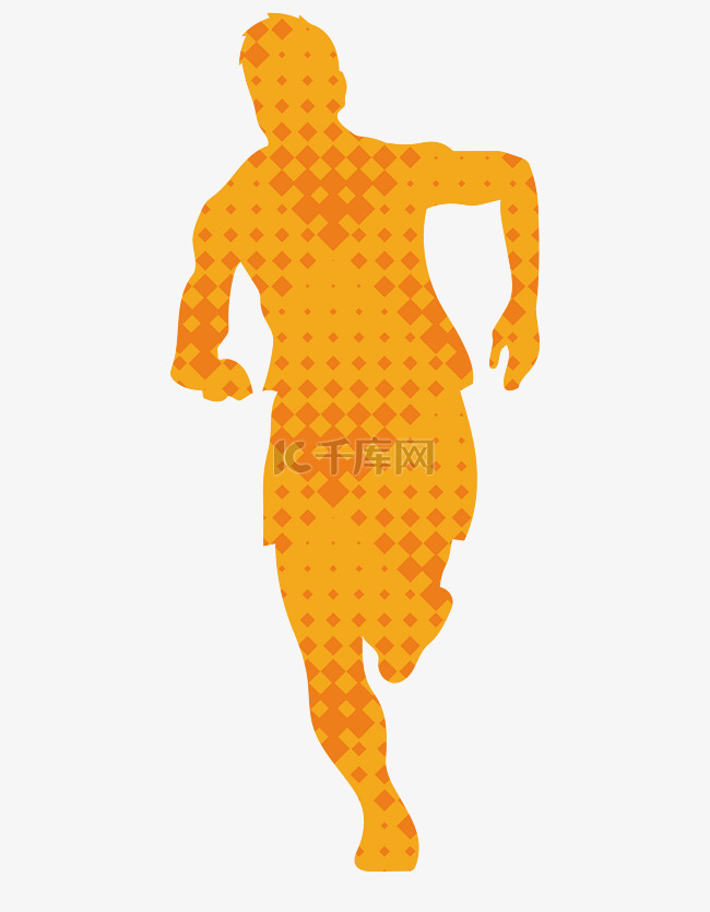 黄色体育跑步人